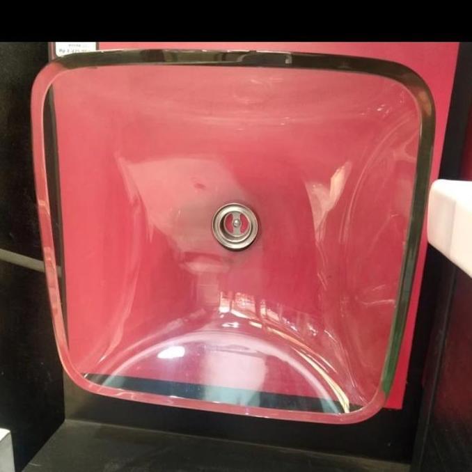 wastafel kaca black manik tempered glass