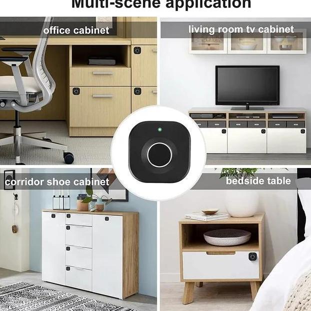 kunci sidik jari password kartu RFID keyless laci lemari kabinet drawer elektrik keyless smart drawe