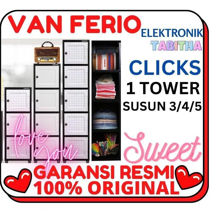 Tabitha Clicks Lemari  Pakaian Plastik Mini Loker Serbaguna Minimalis