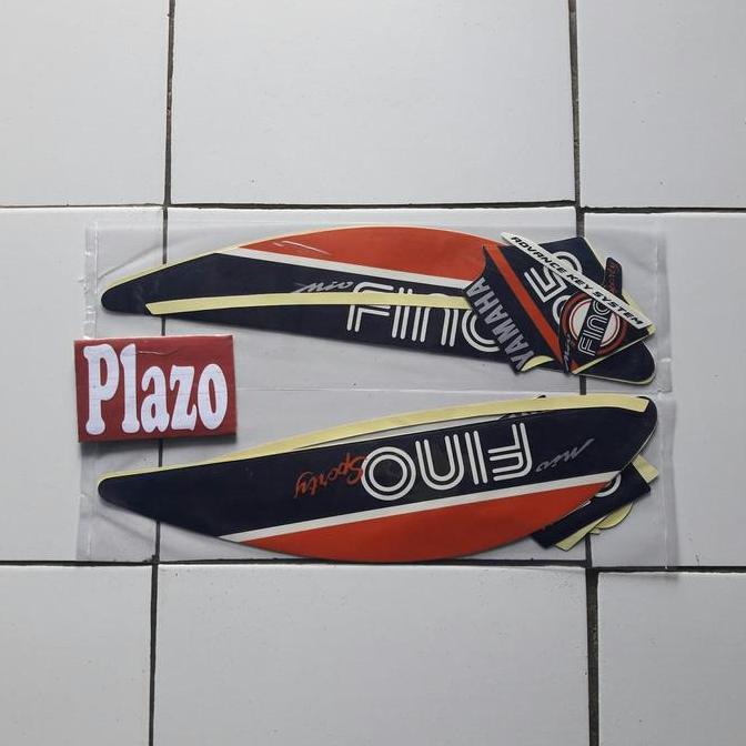 Striping Sticker Lis Body Motor Fino 125 2017 Putih-Navy