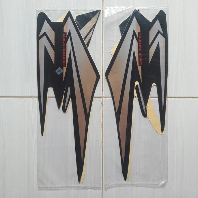 Striping Stiker Motor Yamaha Rx King 2002 Hitam-Gold
