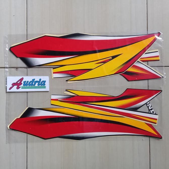 Striping Sticker Motor Honda GL max 2005 hitam-merah