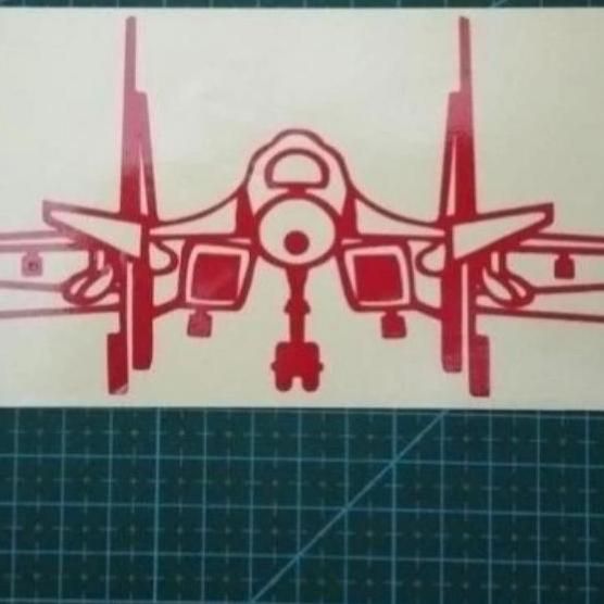Stiker Pesawat Sukhoi kaca Mobil belakang keren Sticker Pesawat