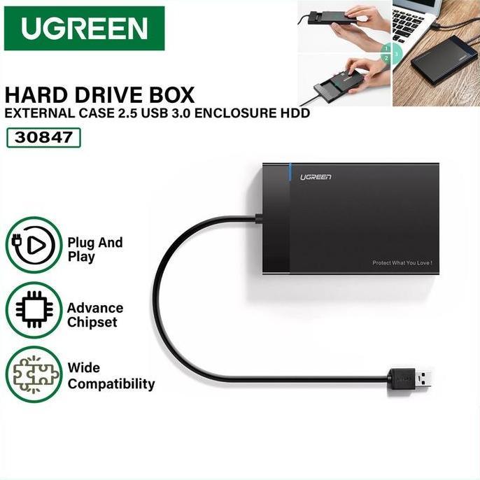 Enclosure UGreen HDD/SSD 2,5" SATA to USB A 3.0 (30847)