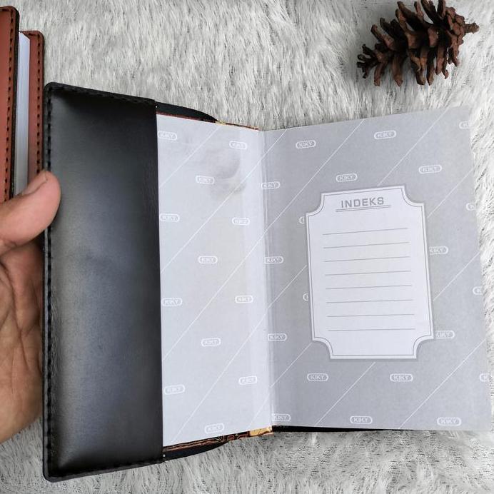 cover buku agenda A6 asli kulit/cover buku catatan harian