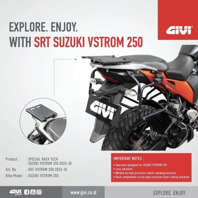 BREKET GIVI SRT SUZUKI V STROM SX 250 V-STROM 250 TOP BOX READY