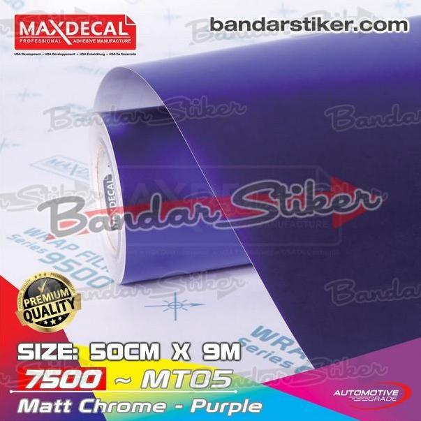 MAXDECAL MT05 MATTE CHROME PURPLE SKOTLET MOTOR PREMIUM KRUM DOP GARANSI