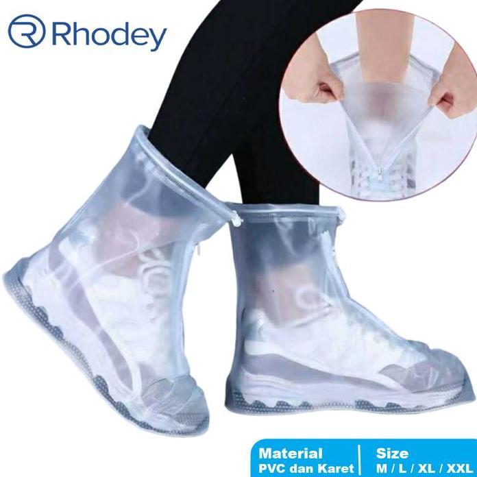 RHODEY COVER PELINDUNG SEPATU BENING MANTEL JAS HUJAN SEPATU BOOT MOTOR RAIN COVER SHOES PVC WITH ZI