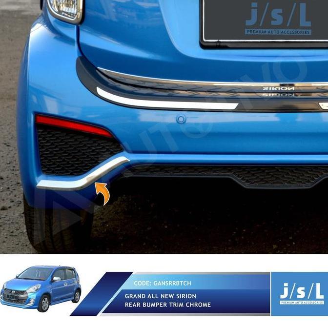 PROMO HARI INI - Grand All New Sirion List Bumper Belakang JSL/Rear Bumper Trim Chrome
