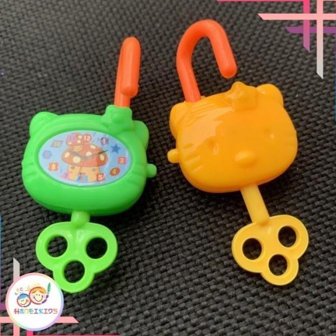 HANEI Gembok Mainan Mini Kunci Gembok Koper Mainan Gembok koper boneka