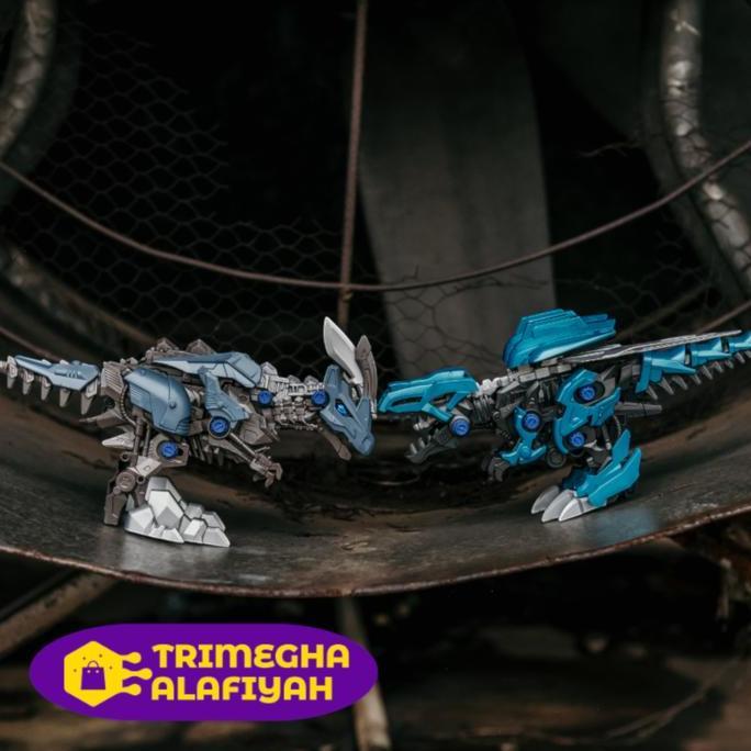 Mainan DIY Rakit Robot Dinosaurus Tempur Elektrik