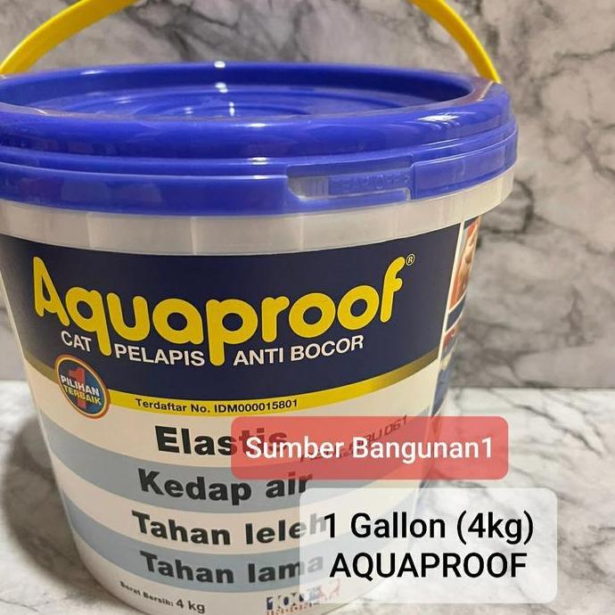 Aquaproof 4 kg warna abu merah putih hitam 1 gallon pelapis anti bocor