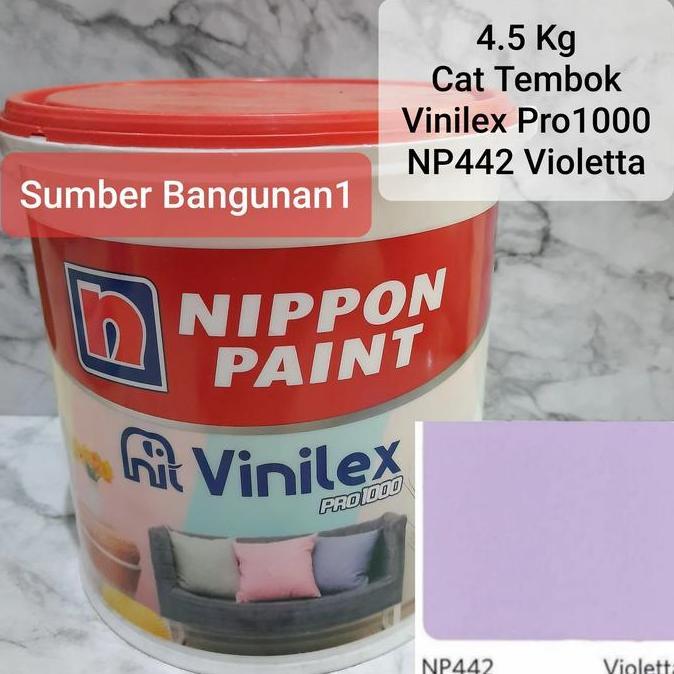 Cat Tembok Vinilex Pro ungu muda lavender NP442 Violetta dinding