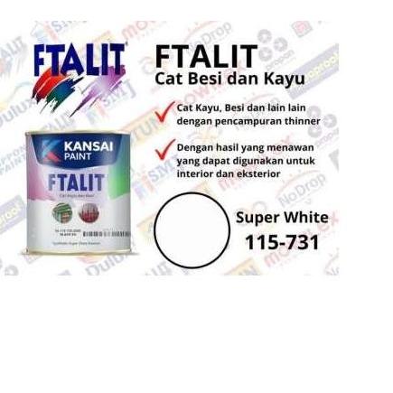KANSAI FTALIT (CAT KAYU DAN BESI) SUPER WHITE - PAIL
