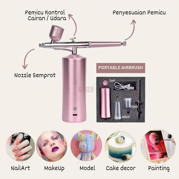 Nail Airbrush Portable Compressor Gun Ombre Nails