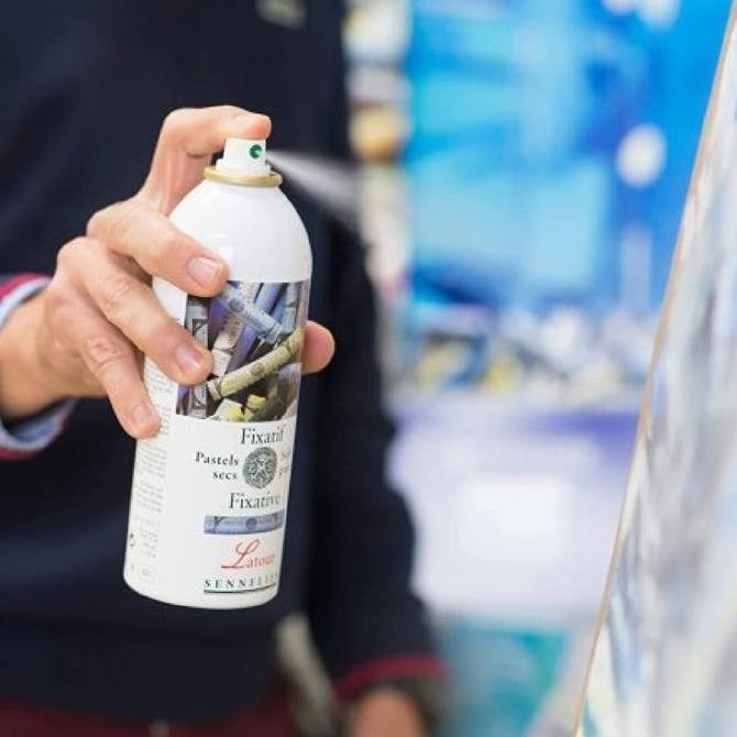 Sennelier Aerosol Fixative Spray Fiksatif Cat Pelindung Karya Lukis