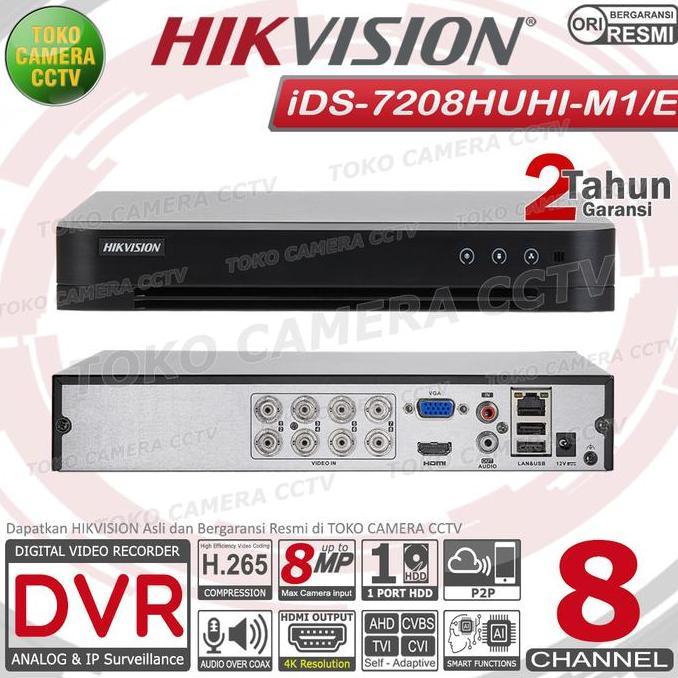 Grosir Dvr Recorder Cctv Hikvision 8 Channel Cctv Hikvision 8Ch 5Mp