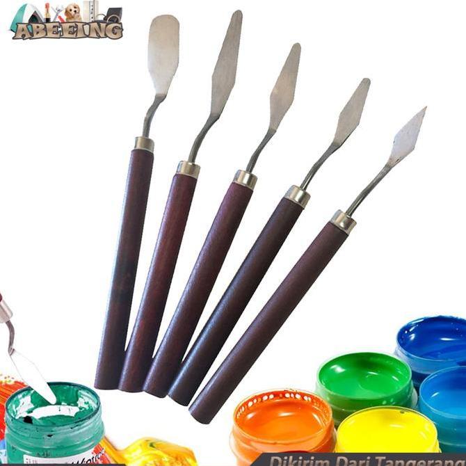 OSCHAR 5pcs Pisau Palet Lukis Set Painting Knife Palette Knife