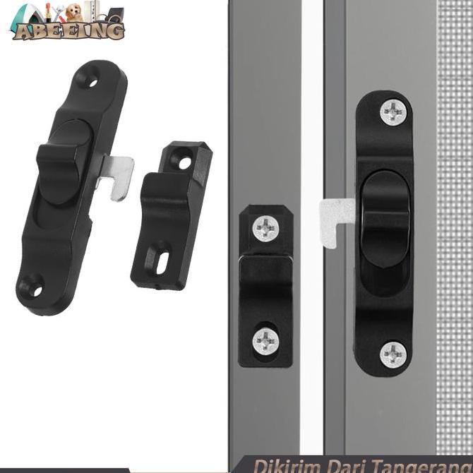 SYAUBAN Grendel Kait Pintu / Pengunci Jendela Geser / Slot Jendela / Grendel Kodok