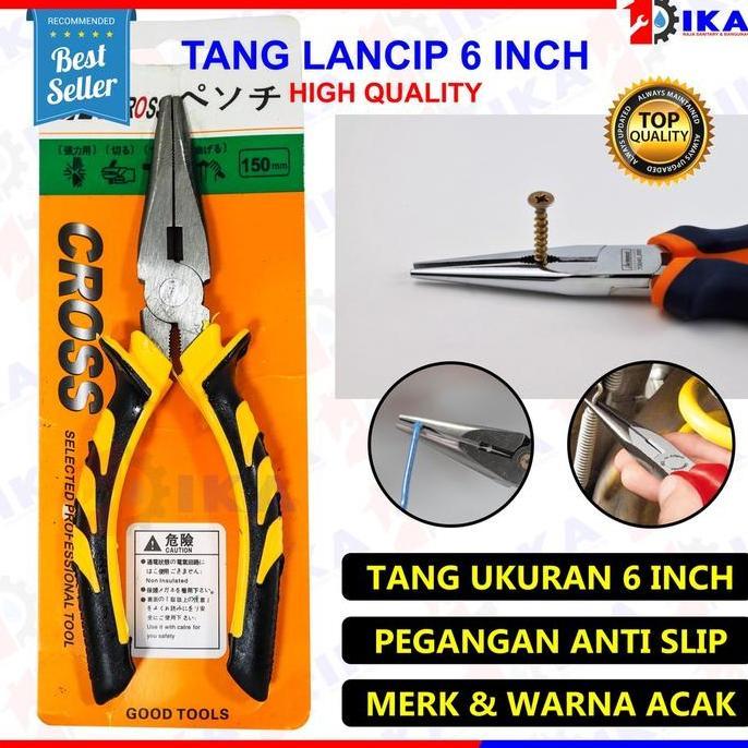 REVOSHOP TANG LANCIP / LONG NOSE PLIERS 6 Tang Lancip 6" Industri / Tang Kombinasi Blester 6 Inch In