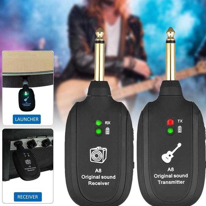 Gitar Transmitter Receiver UHF Wireless System