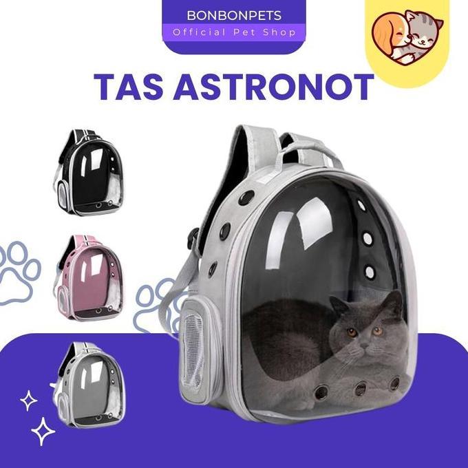 OOTD Tas Ransel Astronot Kucing Transparan Tas Astronaut Kucing Besar Pet Accessories Tas Kucing Ast