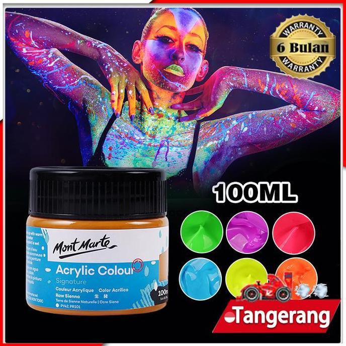 KIMDARY Cat Akrilik Cat Glow In The Dark 100ml Cat Lukis Custom Painting  Sepatu, Jaket, Tasi, Bonek