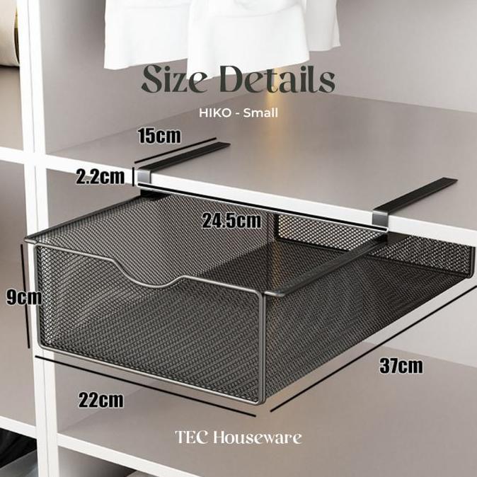 TECHIKO Organizer Keranjang Jaring Kawat Stainless Kotak Penyimpanan
