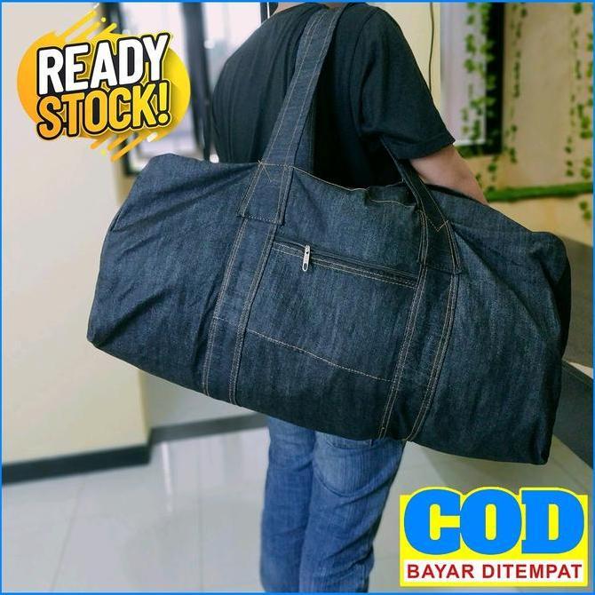 BEST SELLER  TRAVEL BAG JUMBO BAHAN JEANS // TAS BAJU BESAR // TAS MUDIK JUMBO TAS TEBAL MURAH BEST 