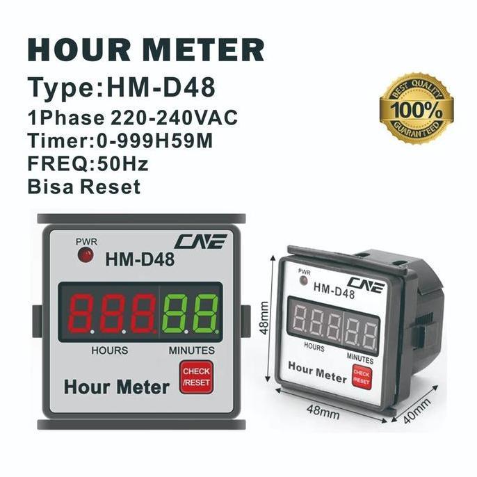 Murah Hour Meter Digital Hm-D48 Hour Counter Bisa Reset
