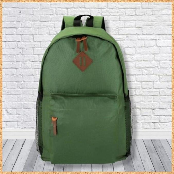 NIKMATI PRODUK INI Tas Ransel Polos Pria Wanita Tas Punggung Klasik Simple Tas Sekolah Sd Smp Sma St