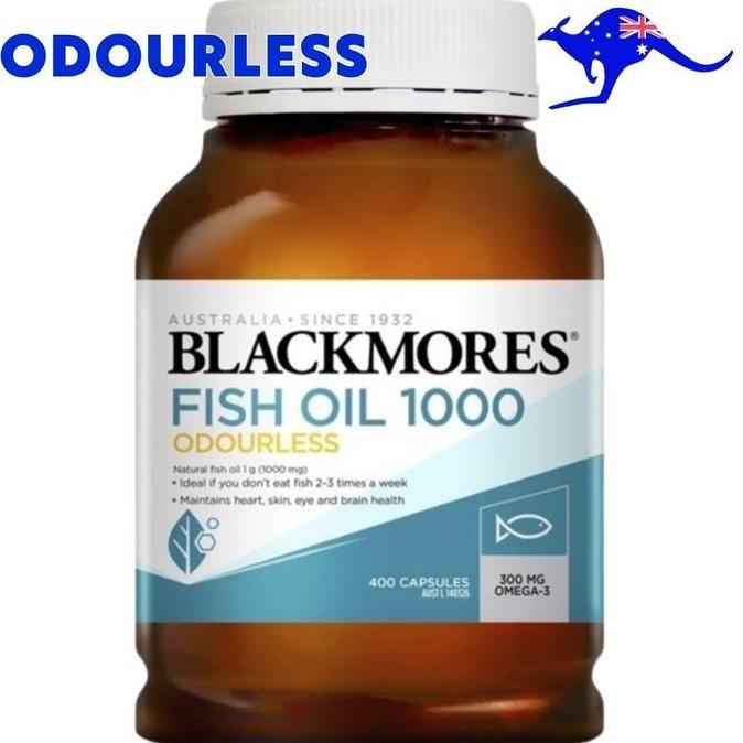Bitamin- Blackmores Odourless Fish Oil 1000Mg 400 Capsules Omega3 Omega 3 1000 Mg Kapsul