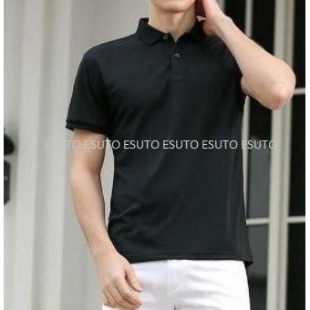 Fuku- Kaos Polo Shirt Kerah Pria Polos Warna Kuning Merah Hitam Putih Biru Bahan Lakoste Pique Premi