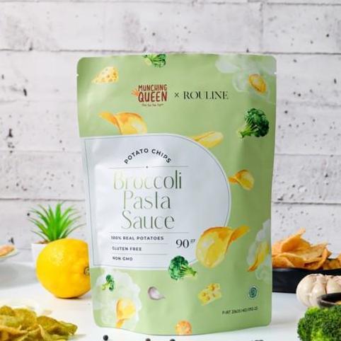 Broccoli Pasta Sauce Potato Chips Munching Queen 90Gr
