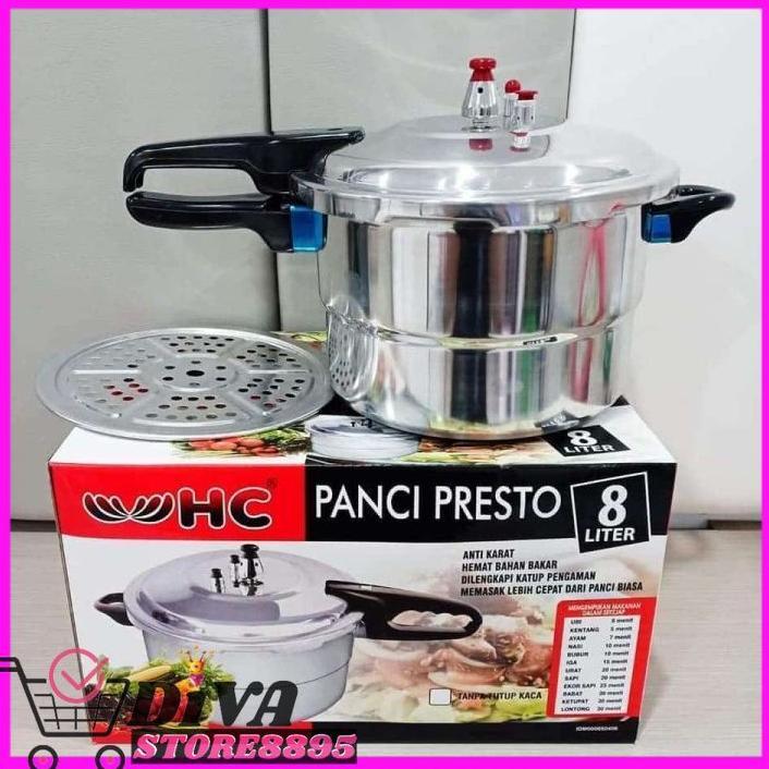 PRESTO HC /PRESTO HAPPY CALL 8 LITER WITH STEAMER PRESTO STAINLESS HAPPY CALL