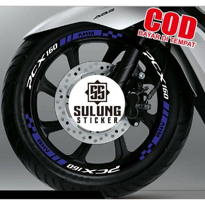 Stiker Pelek Motor Honda PCX 160 Aksesoris Variasi List Velg Termurah