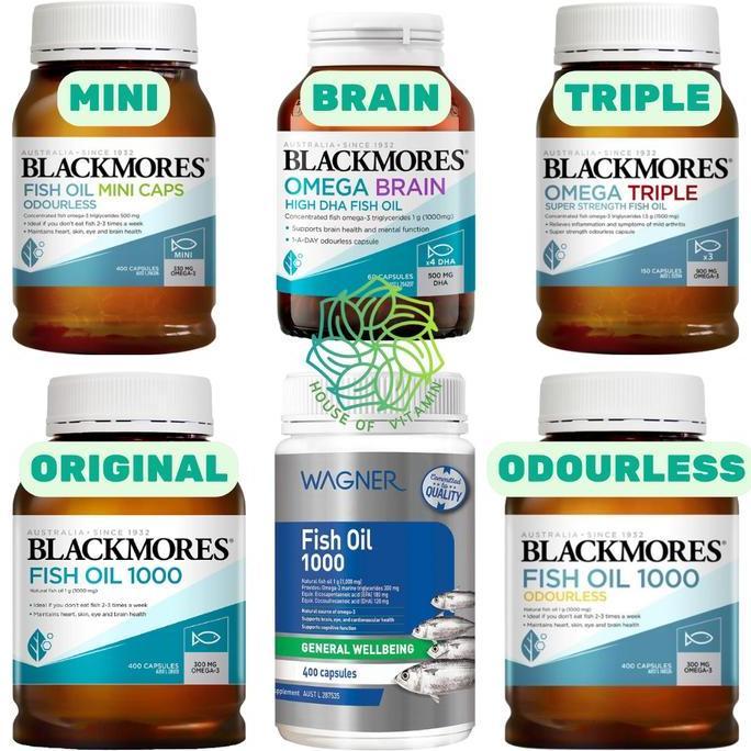 Bitamin- Blackmores Fish Oil 1000 400 Kapsul Omega 3 Odourless Mini Caps Wagner