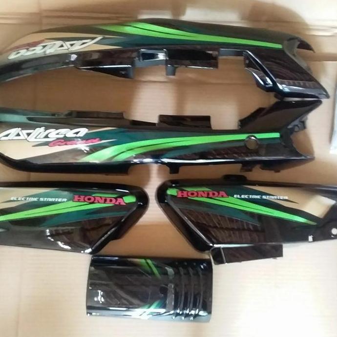 Cover Bodi Honda Astrea Grand 97 Hijau Plus Box Aki Plus Dasi