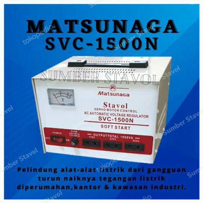 STABILIZER 1500 WATT-STAVOL 1500VA-MATSUNAGA 1500N STAVOLT MATSUNAGA ORIGINAL DAN TERPERCAYA