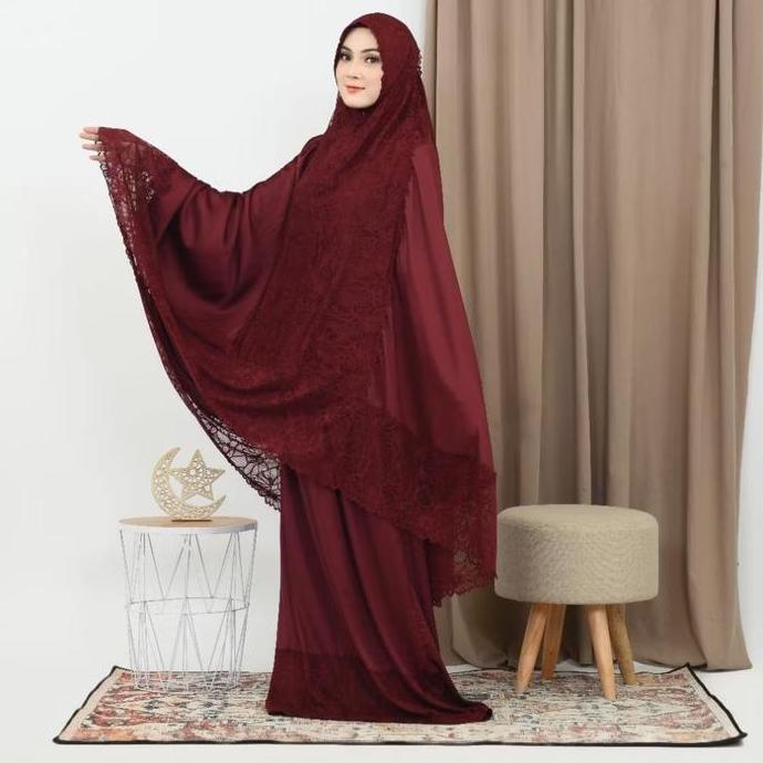 Mukena Silk 2 IN 1 Premium Warna Terlengkap Mukenah Muslim Renda Dewasa Mewah Cantik Nyaman mukena s