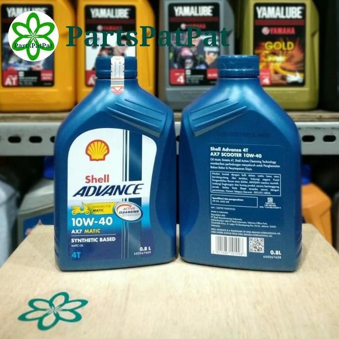 New- Oli Mesin Shell Advance Ax7 Ax 7 Ax-7 Matic 08Lt 800Ml 10W40 10W-40