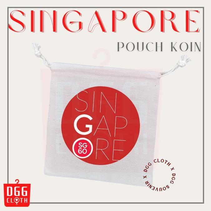 Dggcloth Pouch Koin Souvenir Singapore Sg60 Dompet Koin Oleh Oleh Singapura 2 Murah Meriah