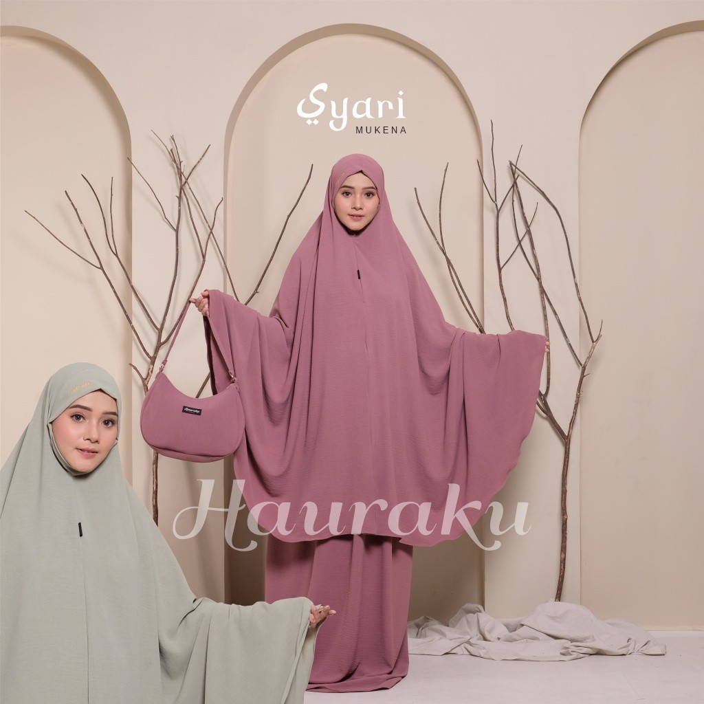Mukena Premium Hauraku Jumbo Dagu Syar'I Terbaru
