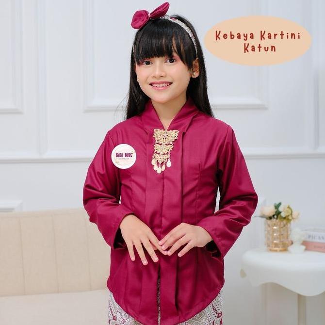 Kata Kids Kebaya Kartini Anak Katun Panjang/Setelan Kebaya Anak