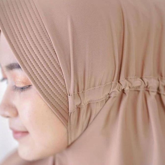 Hijab Bergo Instan Serut Tali/Jilbab Bergo Hamidah Serut Tali Belakang