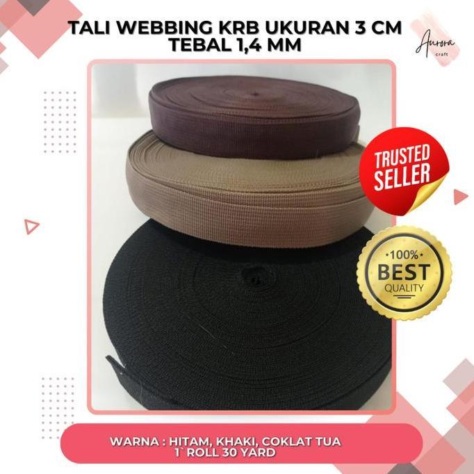 Kasora- Tali Webbing Bisban Tas Krb Lebar 3 Cm Tali Tas