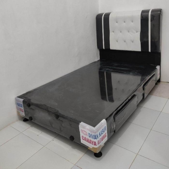 Divan/Difan Ranjang kasur Laci + Sandaran full Kain Oscar