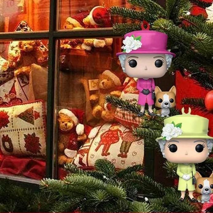 Hiasan Pohon Natal Queen II With Corgi / Hanging Toys EB Home 1145