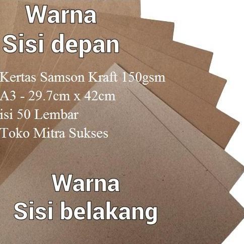Yabureta- Kertas Samson Kraft A3 150Gram Isi 50 Lembar