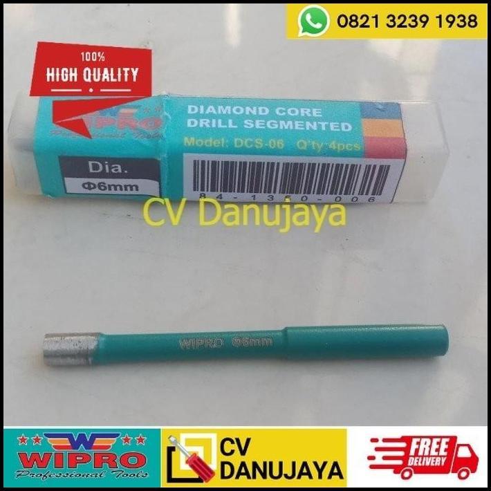 GRATIS ONGKIR DIAMOND CORE DRILL SEGMENTED DSC 06 WIPRO 6MM BOR GRANIT 6MM 